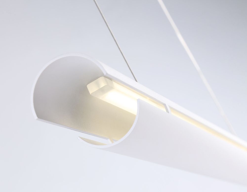 Подвесной светодиодный светильник 94,5*6*6-106 см, **W, 4200K, Ambrella Light Techno Spot TN71336, белый