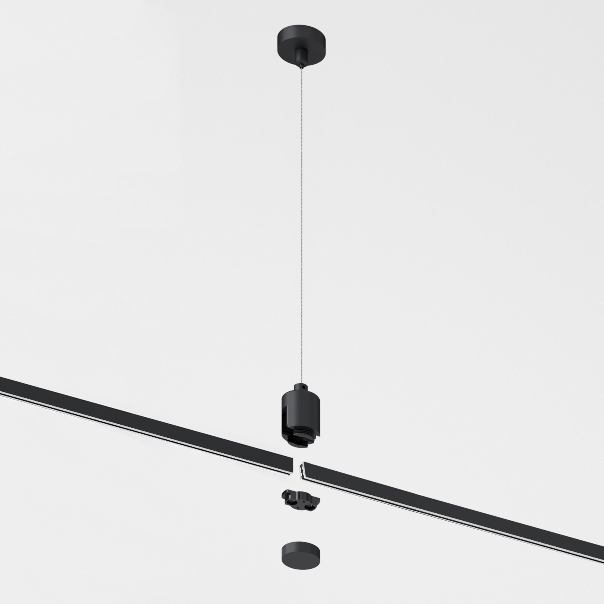Набор для подвеса с коннектором Elektrostandard Esthetic Magnetic 85157/00, черный