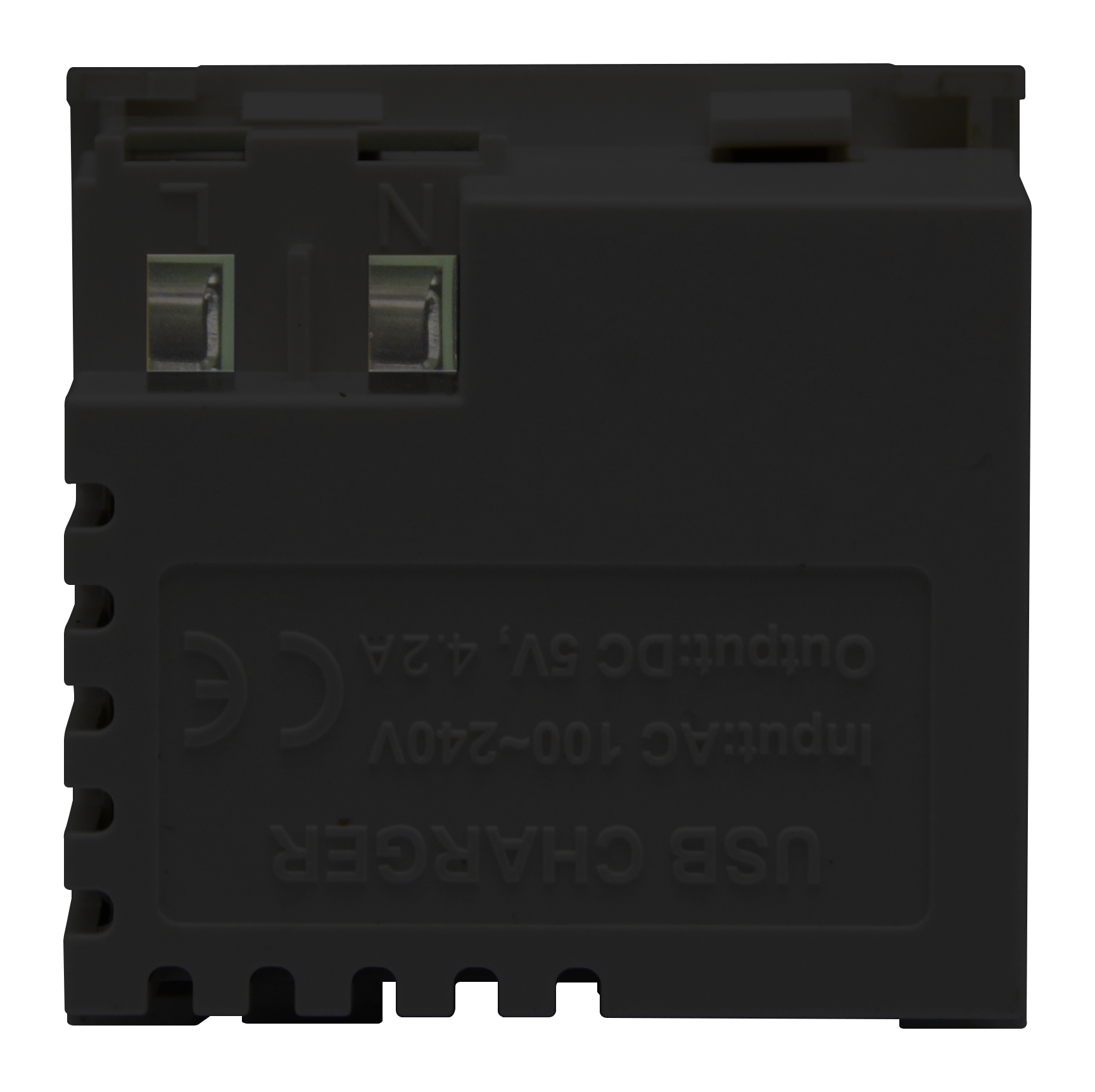 Donel USB зарядное устройство, 4.2A , Type A + C, 2 мод., черн. матовая (45х45мм) DUSB4200ANF