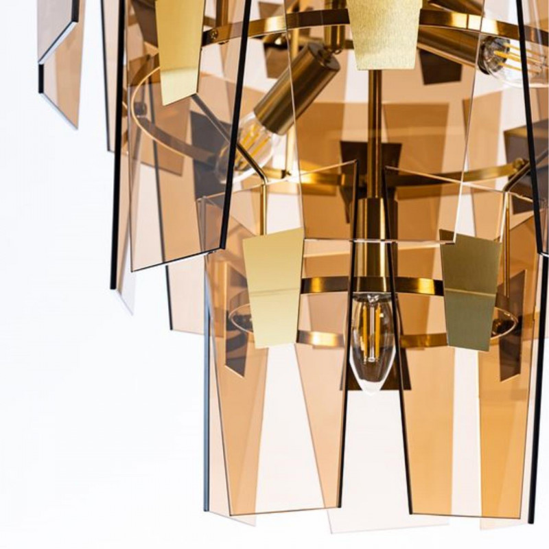 Светильник подвесной 48*48 см, 6*E14 полированная медь Arte lamp Sophia A4066LM-6PB