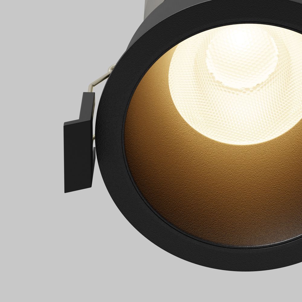 Встраиваемый светильник 8*11 см, вр 7 см, *LED*15W, 3000K, Maytoni Dip DL118-15W-3K-B, Черный