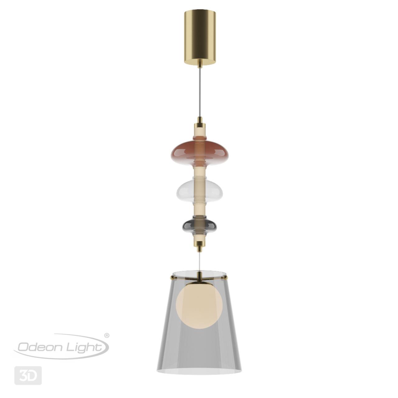 Светодиодный светильник 22 см, 18W, 4000K, Odeon Light Amore 5411/18LB, бронза