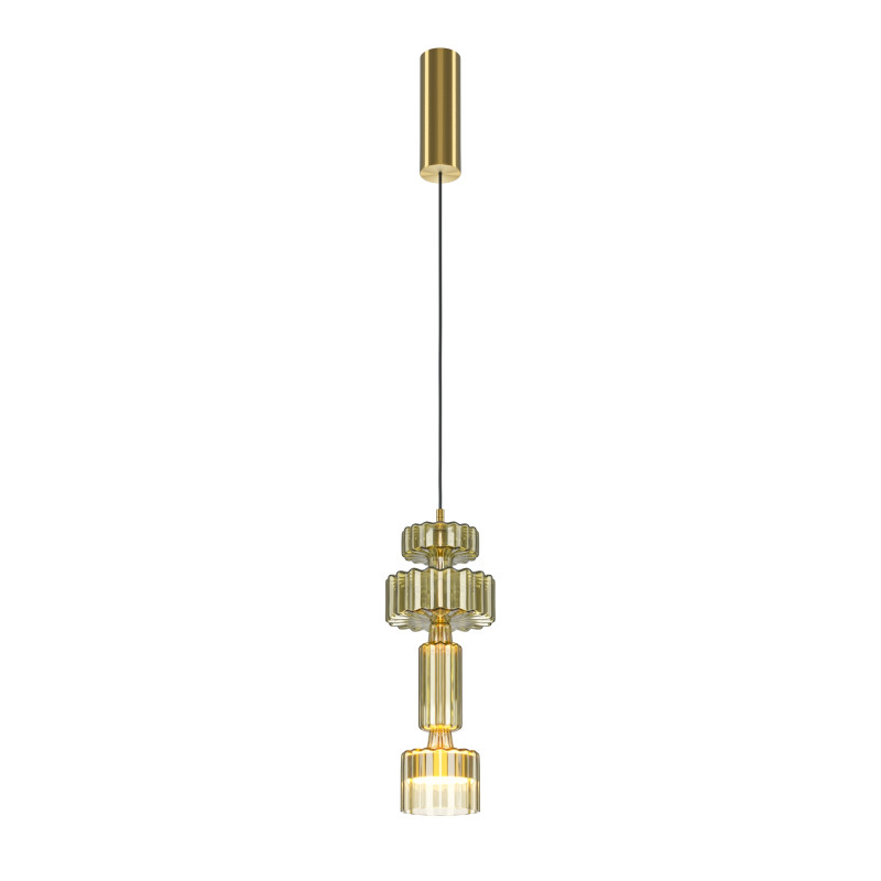 Подвесной светильник 15*15*360 см LED, 12W, 3000К, Maytoni LEVEL MOD253PL-L18BS3K1 латунный