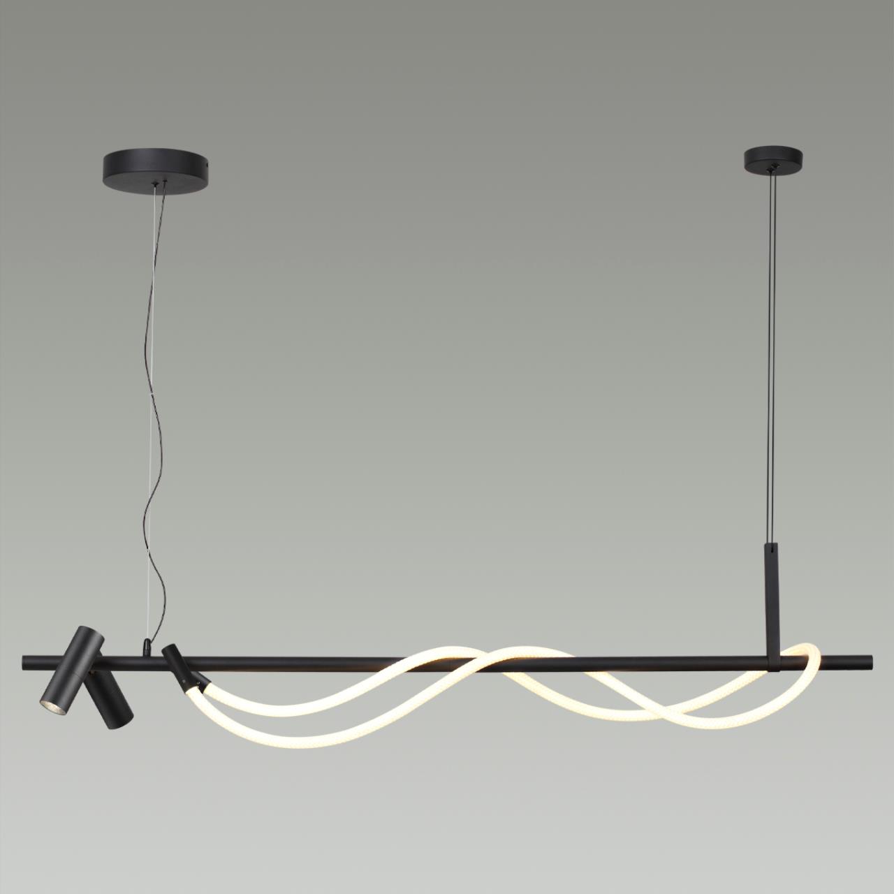 Подвесной светильник 21*144* см, LED 30 W, 4000K ДневнойК Черный Odeon Light Hightech 4391/30L IP