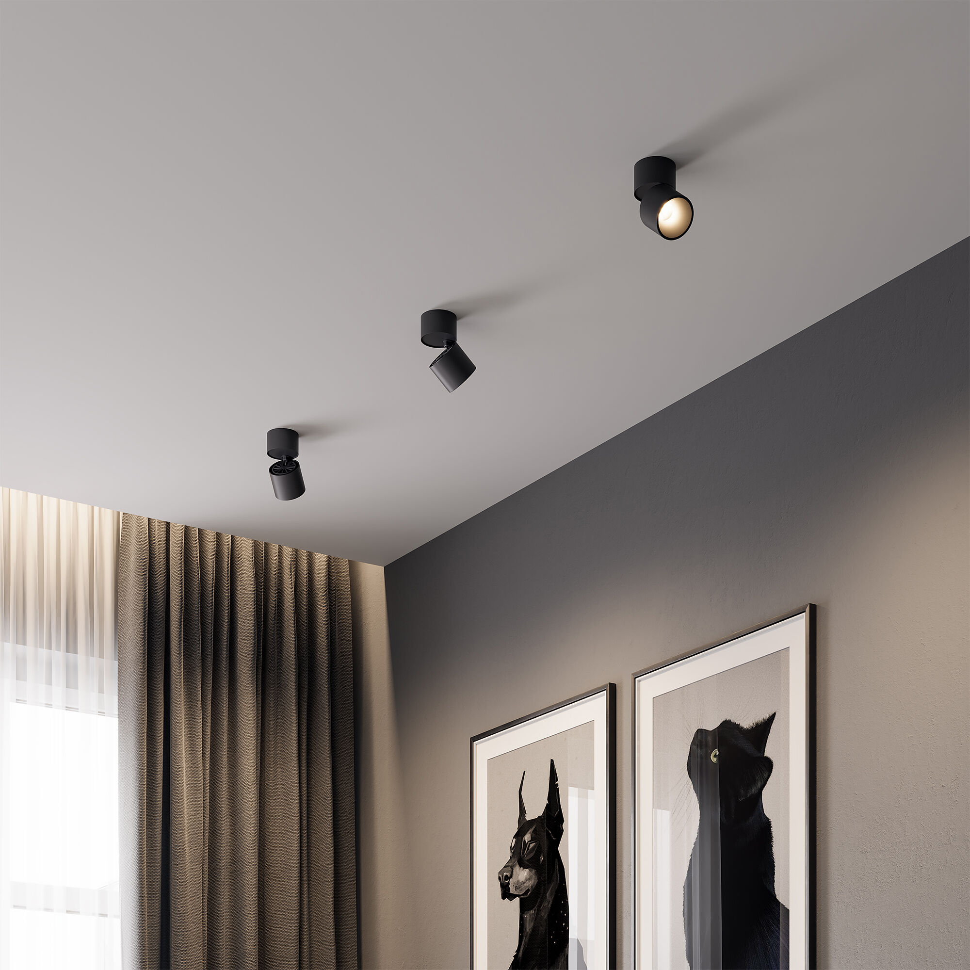 Светильник потолочный светодиодный 7 см, 9W, 3000K, Elektrostandard Rolly 25112/LED, черный 