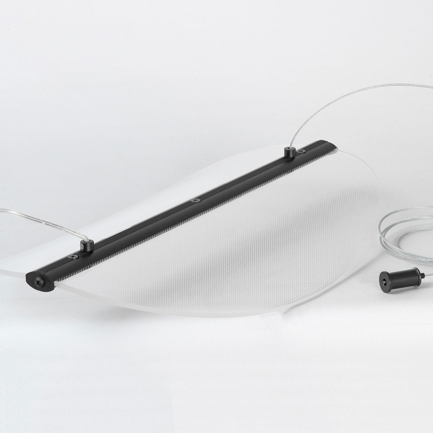 Линейно-подвесной светильник 34*35-140 см, 1*LED, 8W, 4000K, Lussole Calvert LSP-7367, черный