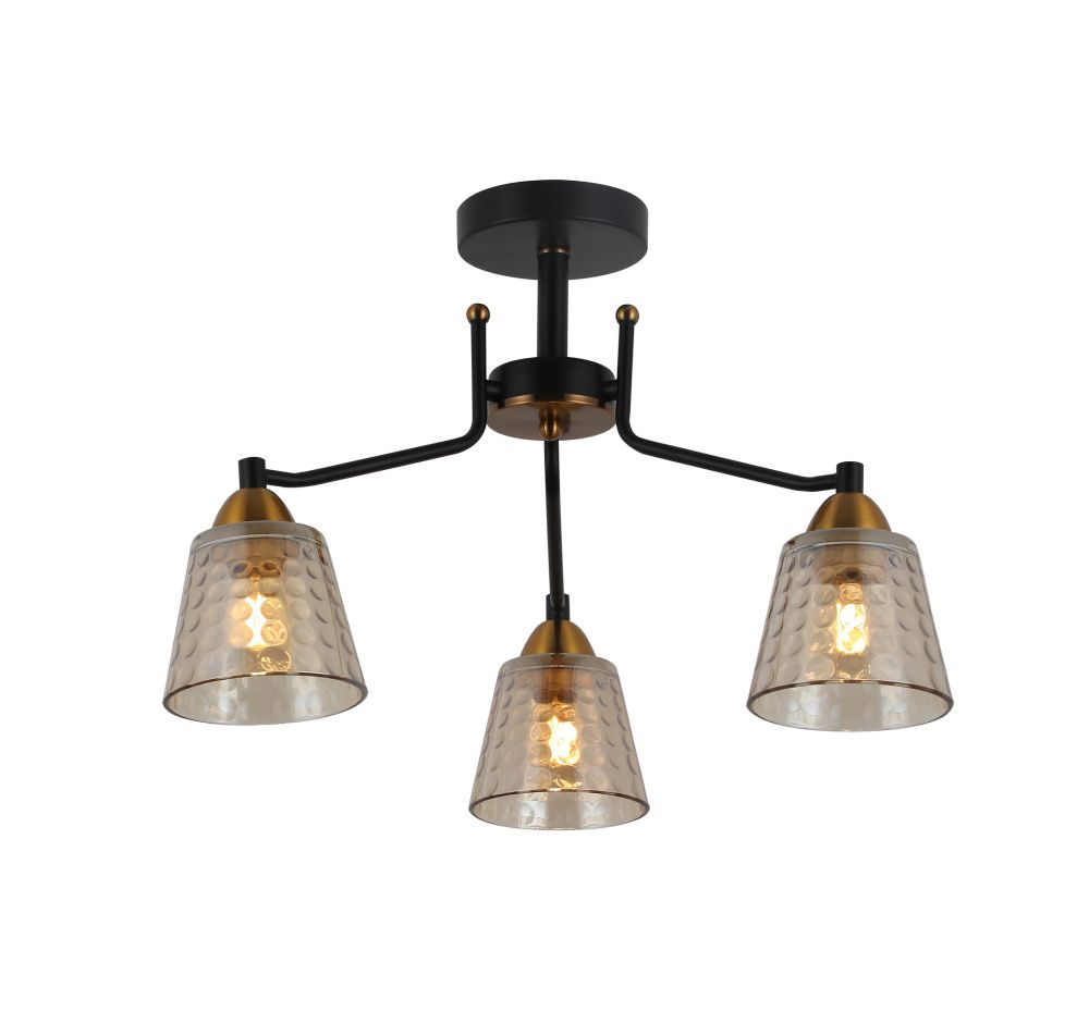 Люстра *54*34-34 см, 3*E27*60W, Freya Capella FR4017PL-03BBZ, Черный и Бронза