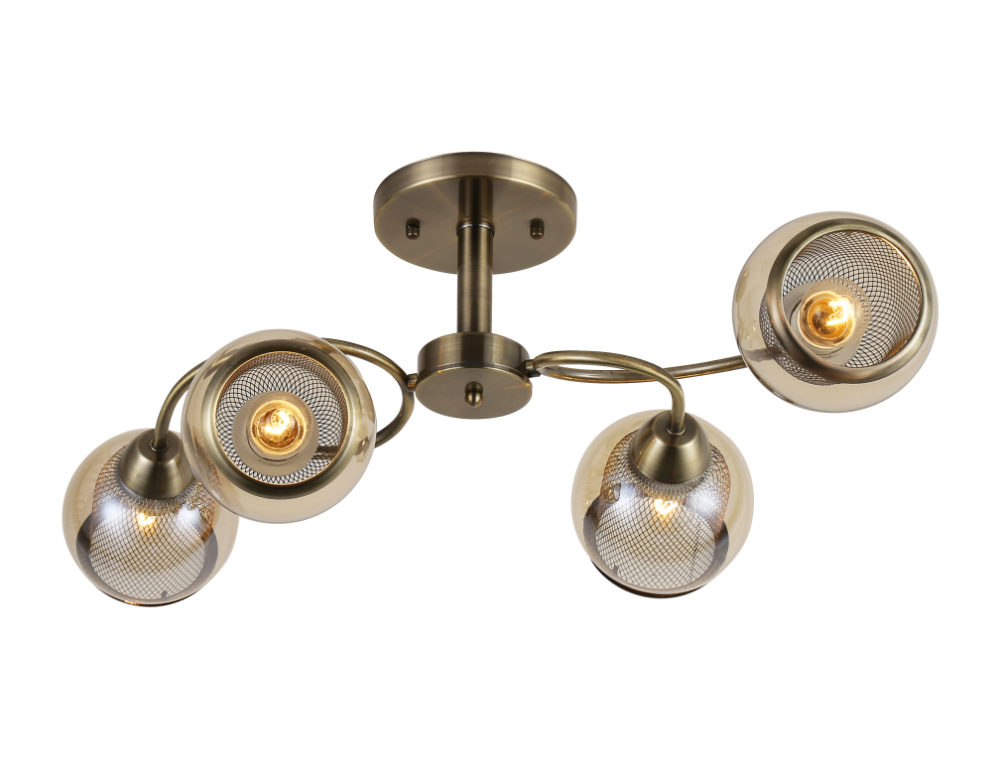 Люстра L700 x W350 x H260, мм, 4*40W (160W), BRONZE (Бронза) Rilon 06651/4B BRONZE