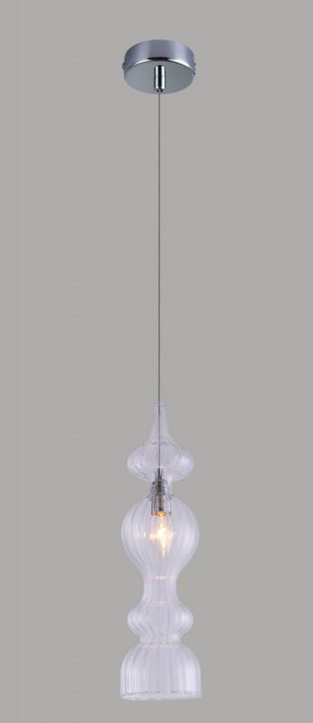 Светильник подвесной 13 см, Crystal Lux IRIS SP1 A TRANSPARENT Хром