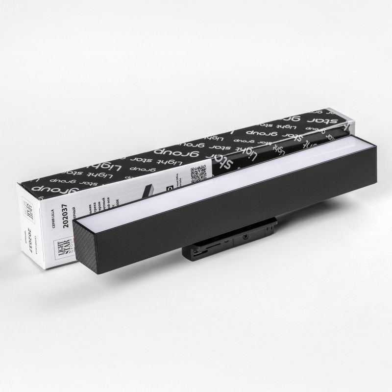 Светильник на шине 27*3,5*-3,5 см, *LED*20W, 3000K, Lightstar Lilla 202037, черный