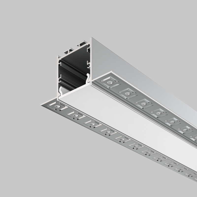 Алюминиевый профиль  Встраиваемый 2000*71,5*35 мм для светодиодной ленты Maytoni Led strip Серебро ALM-7135-S-2M