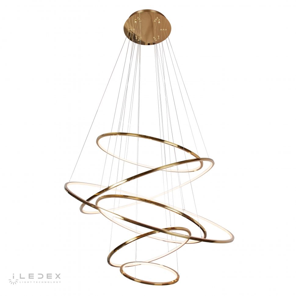Подвесной светильник 120-300 см, LED*245W, 4000K, iLedex Axis XT04-D1200 GD, Золото