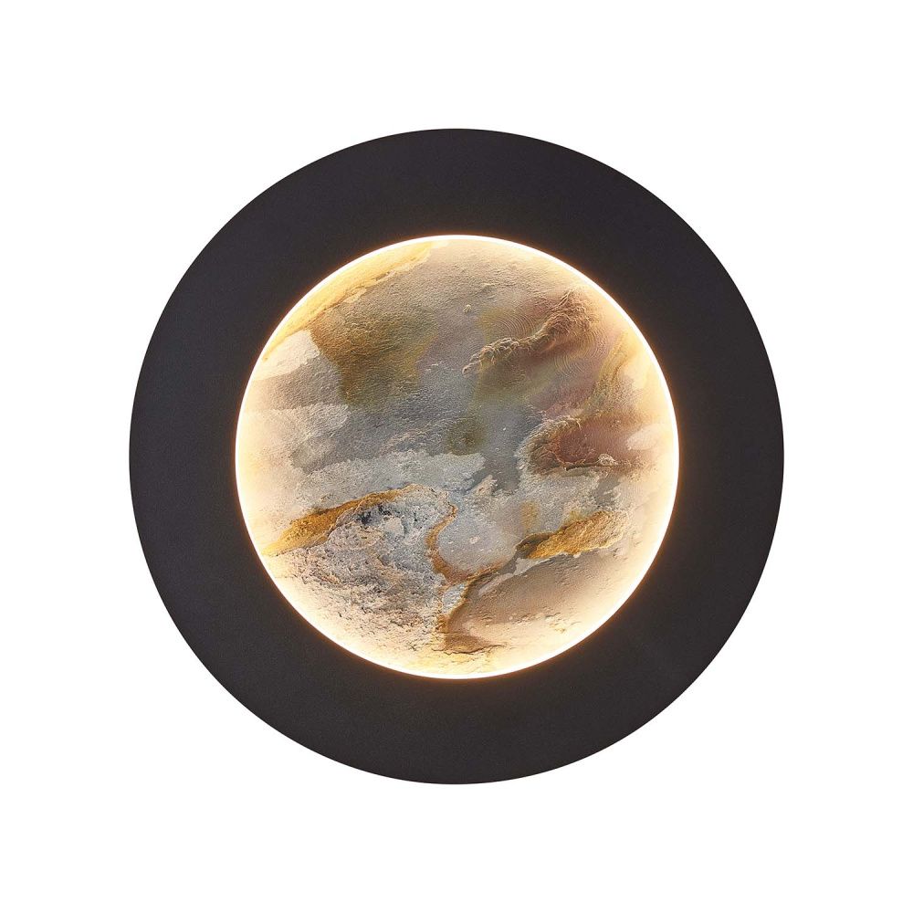 Бра 30*30 см, 1*LED, 24W, 4000K, Favourite Lago 4596-1W, черный матовый