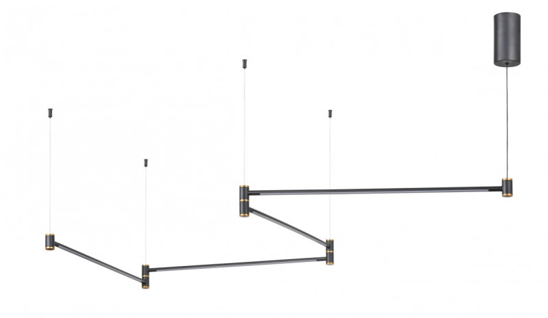 Подвесной светильник 8*166*93 см, 1*LED черный, золото Vele Luce Laser VL7182P24