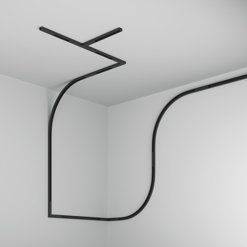 Шинопровод накладной для трековых светильников 100*2*1,2 см, Maytoni Technical Busbar trunkings Basity TRX172-111B черный