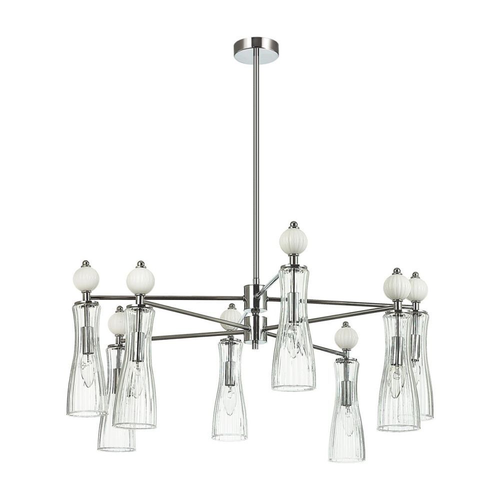 Люстра *80*88-88 см, 8*E14*40W, Lumion Emily LUM8268/8, хром; белый