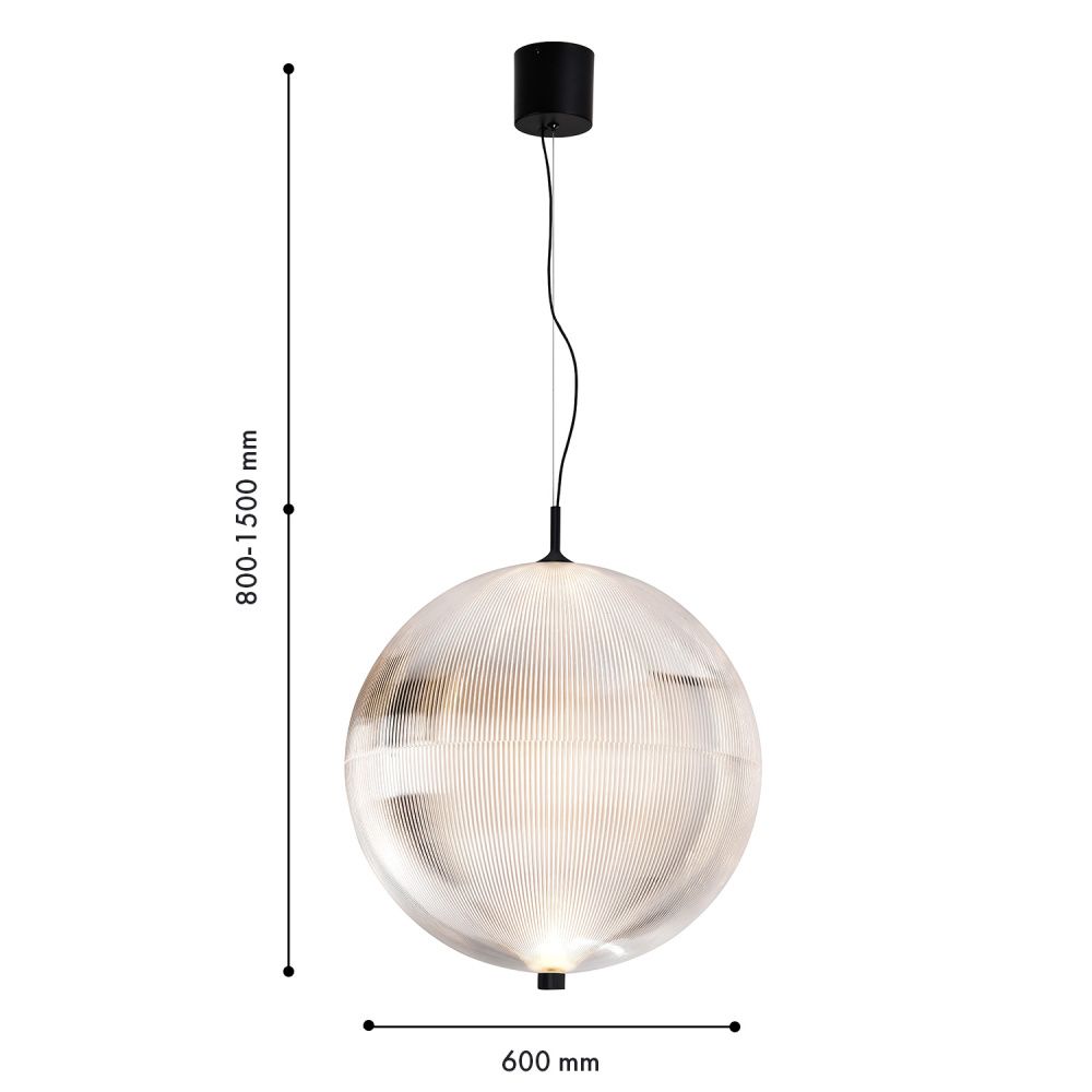 Подвес *60*80-150 см, 1*LED*30W, 3000K, Favourite Planitis 4806-6P, черный