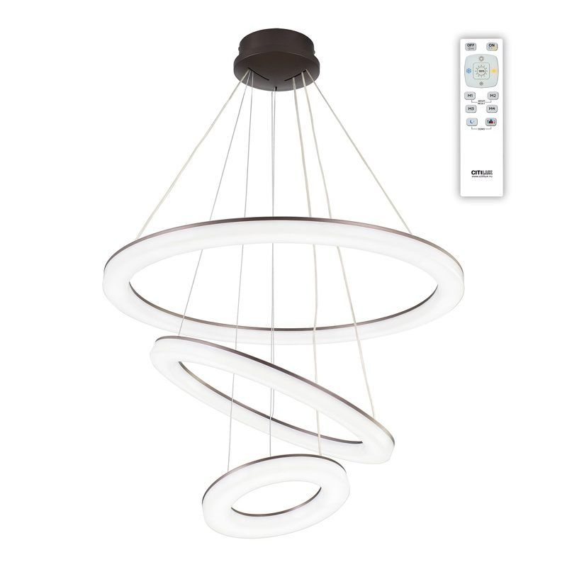 Светильник 65 см, 104W, 3000-4200K с пультом Citilux Электрон CL710A105S, венге