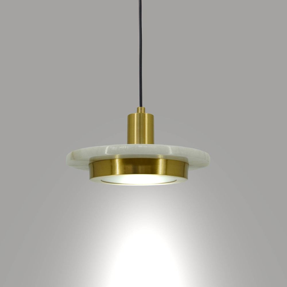 Светильник подвесной *20-180 см, 1*LED*10W, 3000K, Lightera Croix LE129L-20WA, Латунь