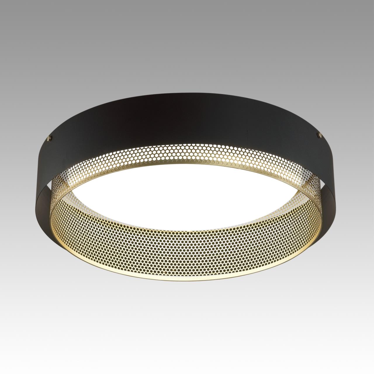 Потолочный светильник *61*15 см, LED 1*80W, 3000-6000 К, Sonex Antey 7692/80L, белый/черный/шампань