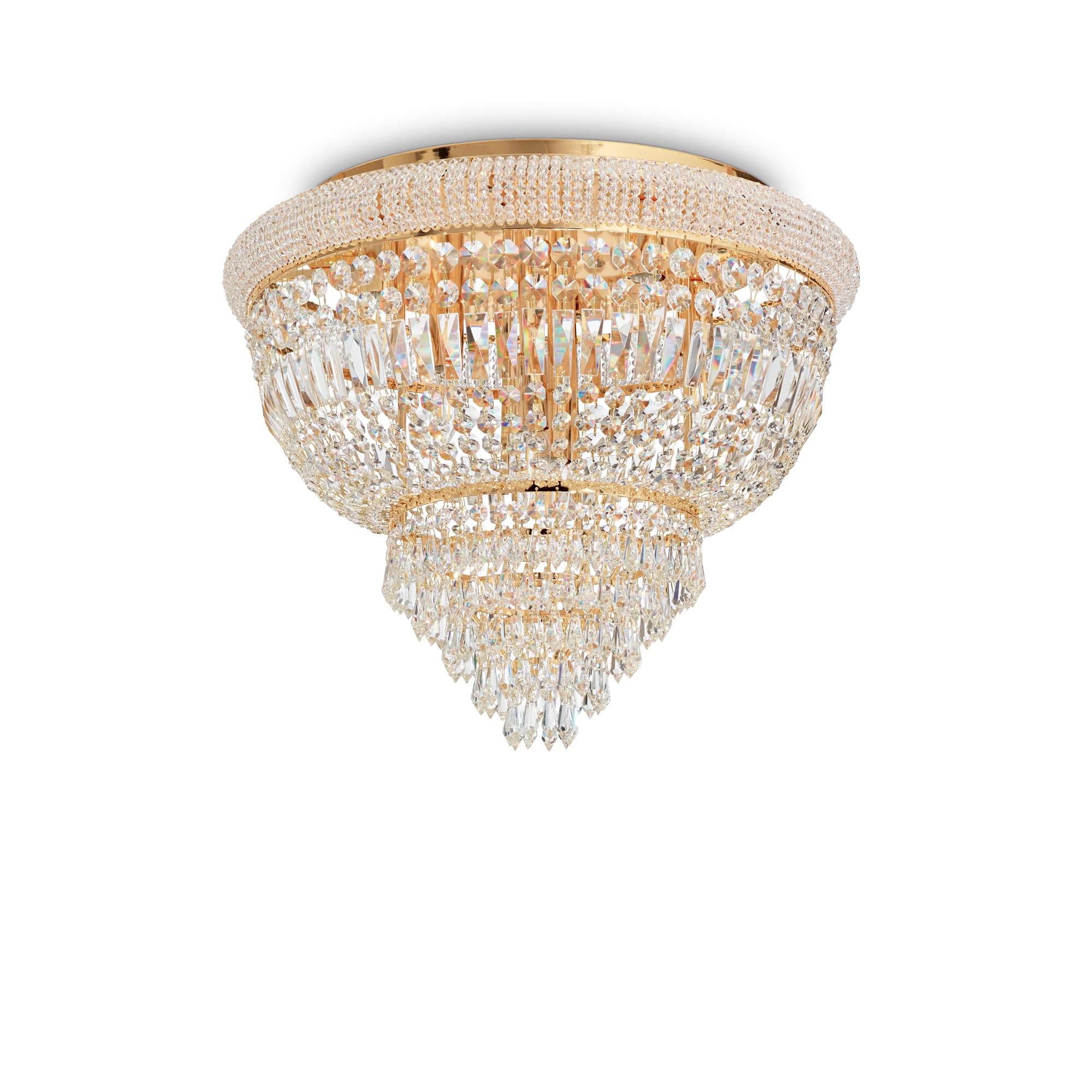 Потолочный светильник Ideal lux DUBAI PL6 OTTONE, латунь, диаметр 52 см, 201016