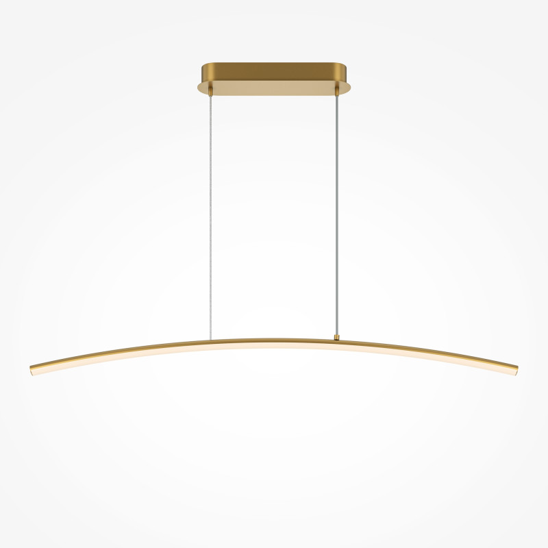 Подвесной светильник 98*7*305,7 см, LED, 15W, 3000К, Maytoni Light Reflection MOD243PL-L18BSK латунный