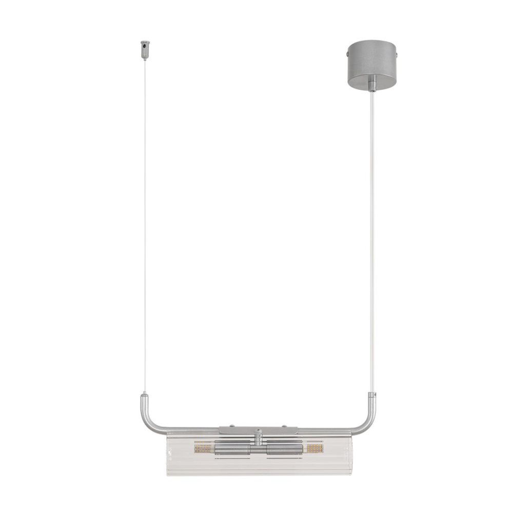 Подвес 38,5*8*-120 см, 2*G9*20W, Lumion TORONTO 8258/2, серебро, прозрачный