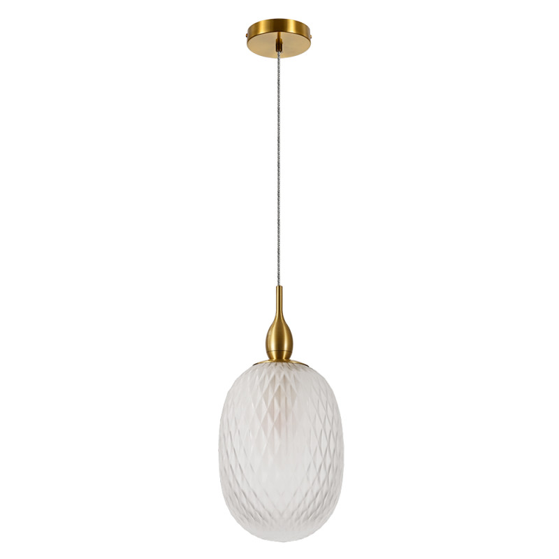 Светильник подвесной 17*22 см, 1 E14*60W,  К, Divinare Verdi 5818/03 SP-1, Латунь