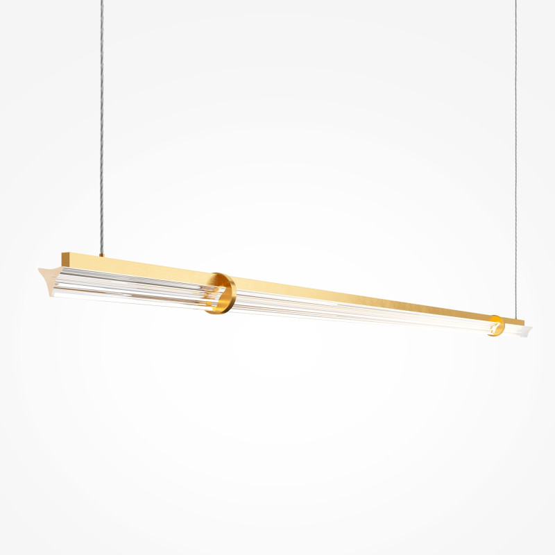 Линейный светильник 150*18*310 см, LED, 28W, 3000К, Maytoni Plume MOD340PL-L28BS3K латунный