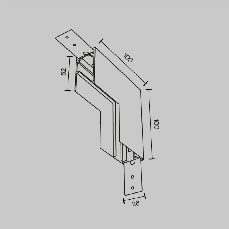 Коннектор внутренний Exility накладной белый 10*10*2,58 см, LED*W TRA034ICL-41W Maytoni, Белый
