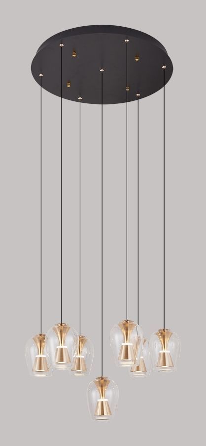 Светильник YD606-6+1, D490/80*100 LED, 50W, K, Alva Donna, Черный