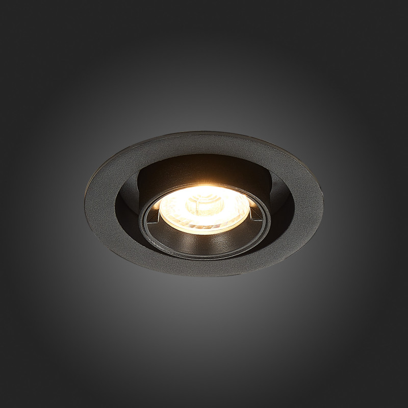 Встраиваемый светильник 9 см, 12W 3000K ST LUCE Встраиваемые светильники ST702.338.12 Черный