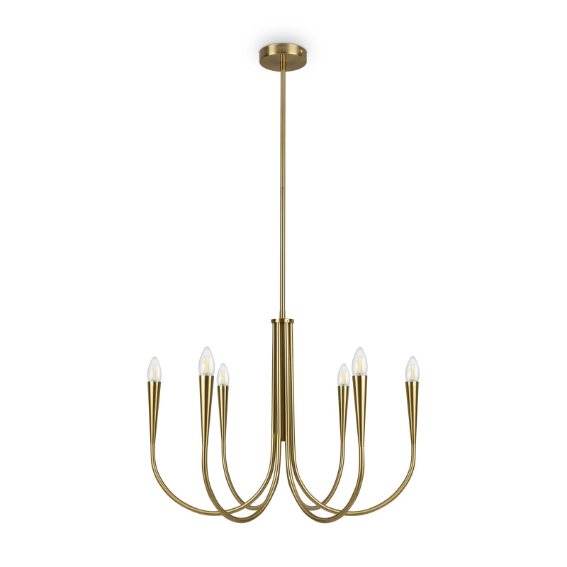 Светильник 63 см, Freya Branches FR5253PL-06BS, латунь
