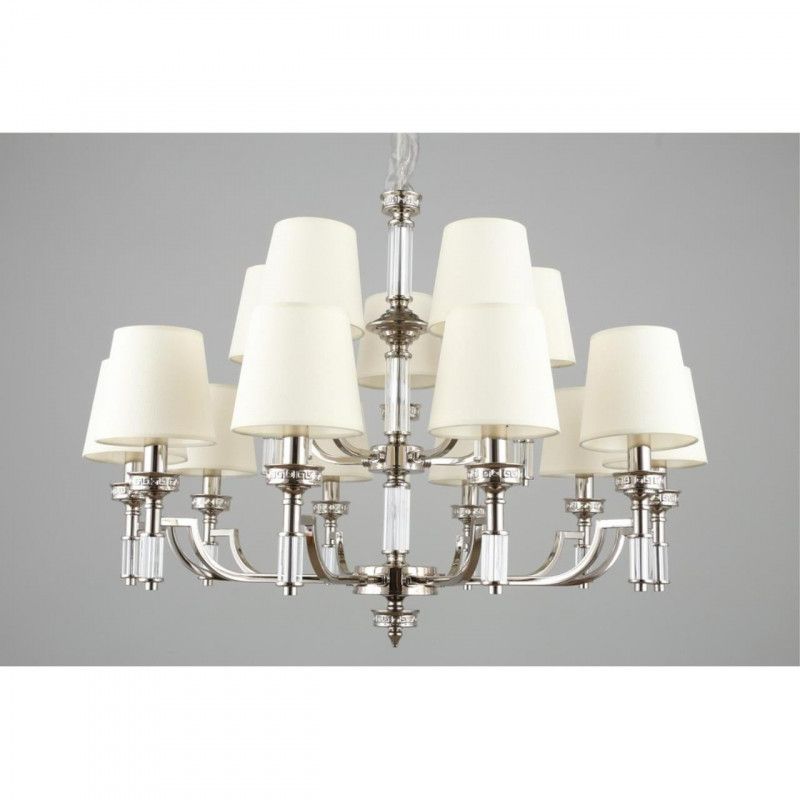 Подвесная люстра 90*85-160 см, 15*E14, 40W, Aployt Patricia APL.716.03.15, хром