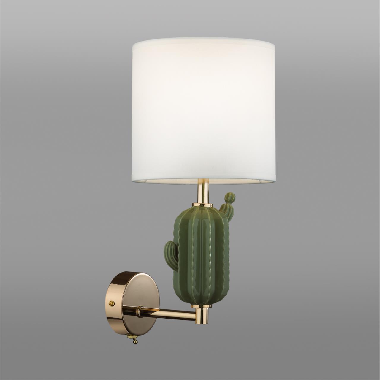 Бра  20*17*36 см, 1*E14*40W Odeon Light Cactus 5425/1W золотой