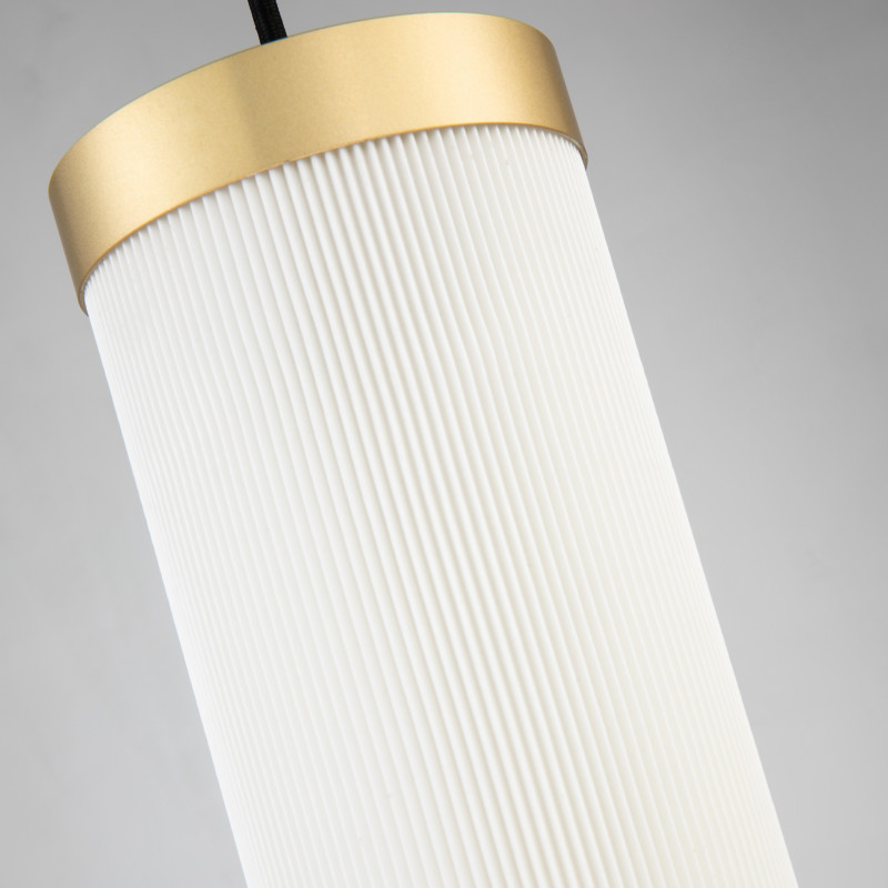 Подвес Favourite Dorotea 2712-1P, D120*H450/1450, латуни, плафон из ПВХ