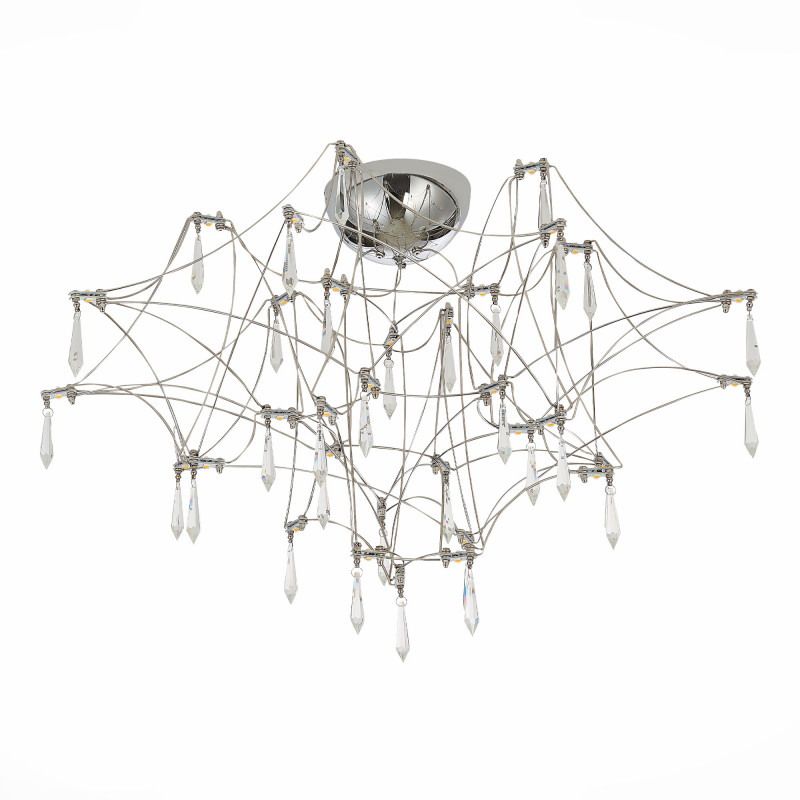 Люстра потолочная 72 см, 35W, 3000K ST LUCE GRAVETTA SL797.102.78 Хром, Прозрачный