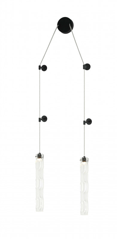 Светильник 15*60*53/150 см, 2*LED 12W Черный Stilfort Still 2163/02/02WP