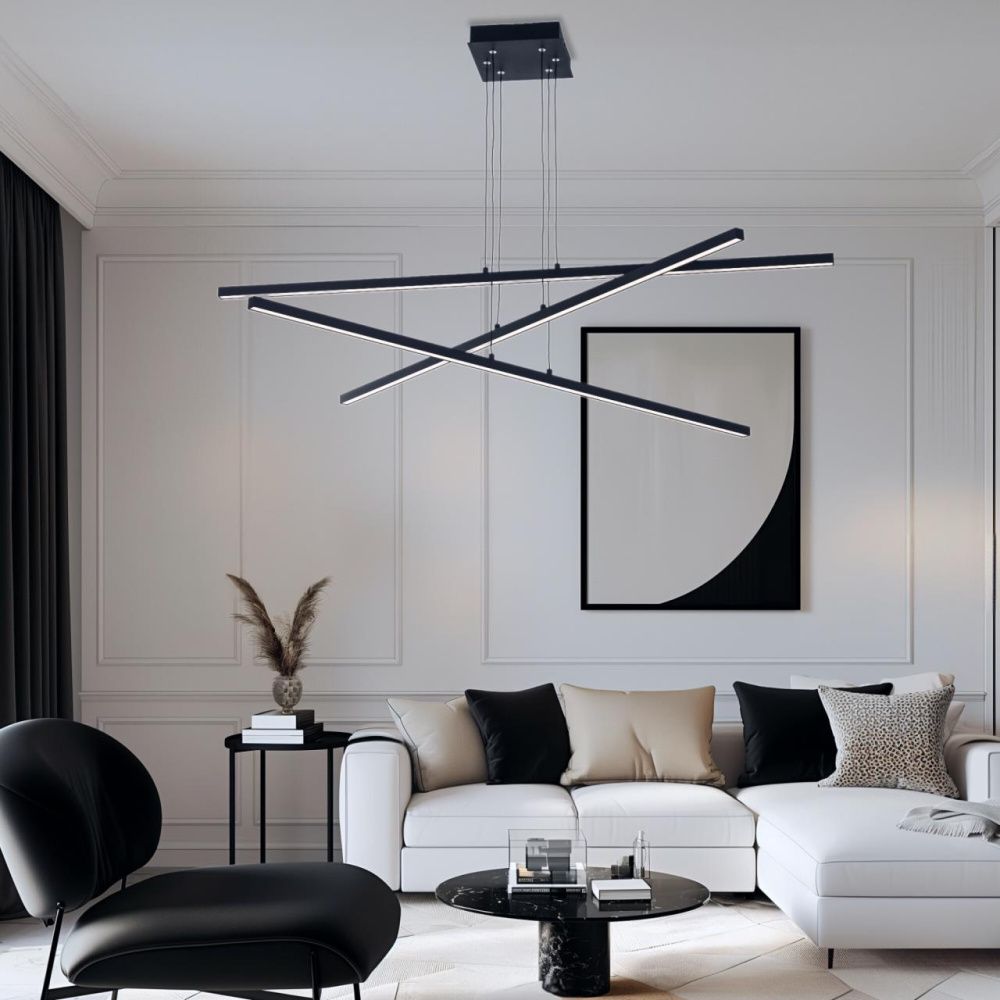 Подвесная люстра 120*125 см, 90W, 3000-6000K, Citilux Стиг CL203231 черный