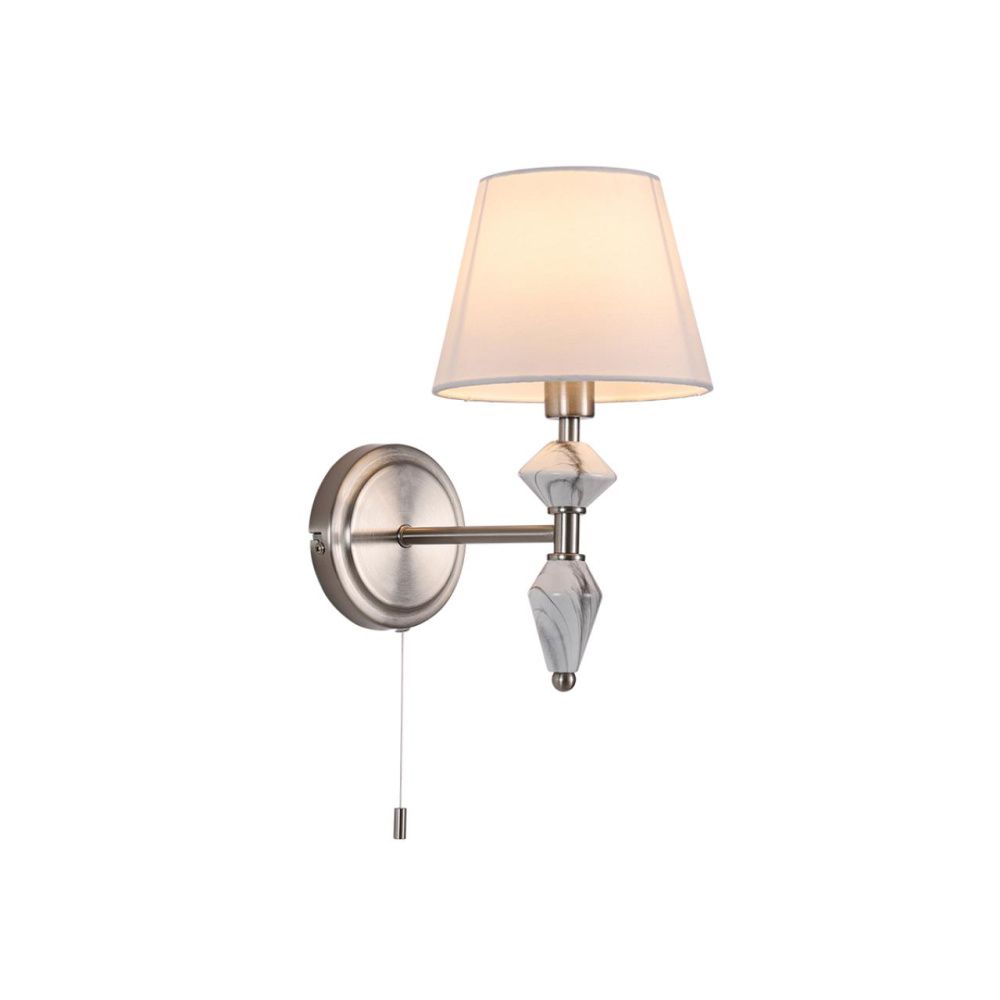 Бра с выключателем *17*37-37 см, 1*E14*40W, Lumion Vermont LUM8274/1W, стальной; серебристый