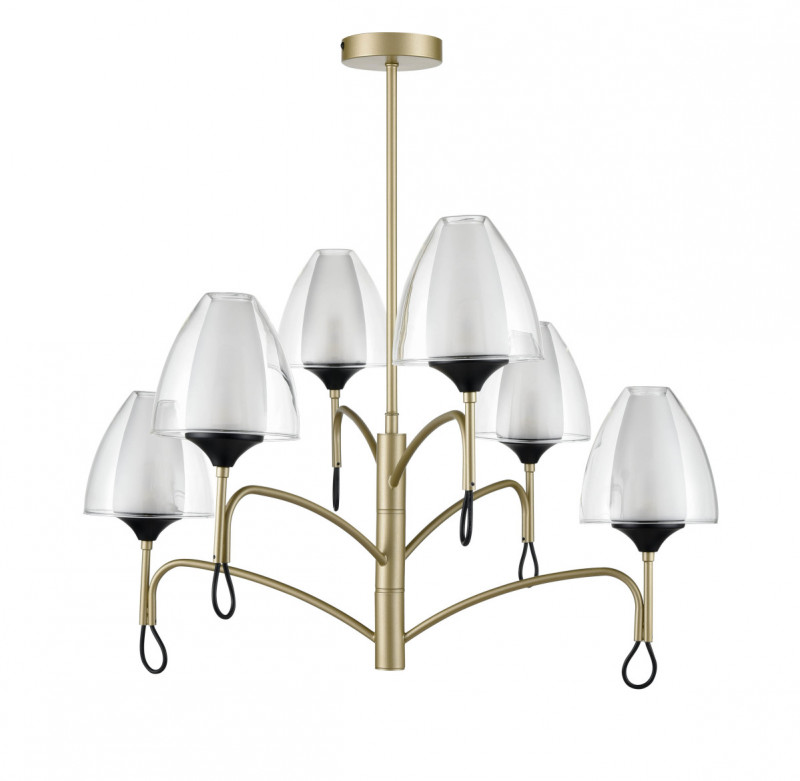 Подвесная люстра  70*70 см, 6*G9 шампань, черный Vele Luce Oro VL5654P16