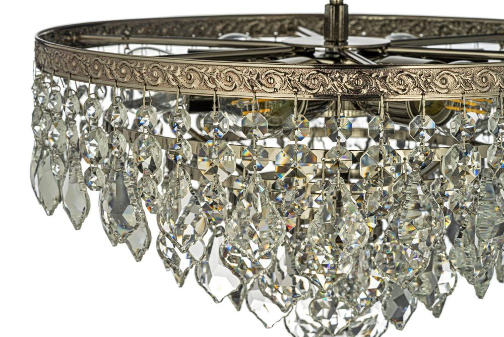 Люстра потолочная *38*32 см, 5*E27*60W, Arti Lampadari Castellana Nickel Castellana E 1.3.38.602 N, Матовый никель