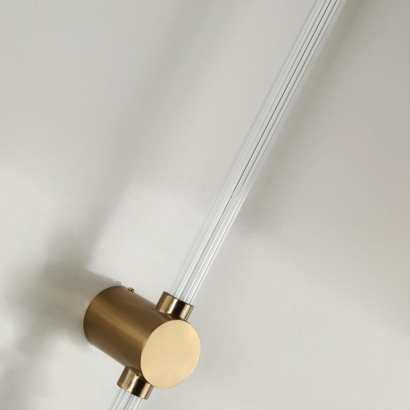 Бра Favourite Lignum 3057-3W, D100*W60*H1000, золота, белый плафон цилиндрической формы из акрила