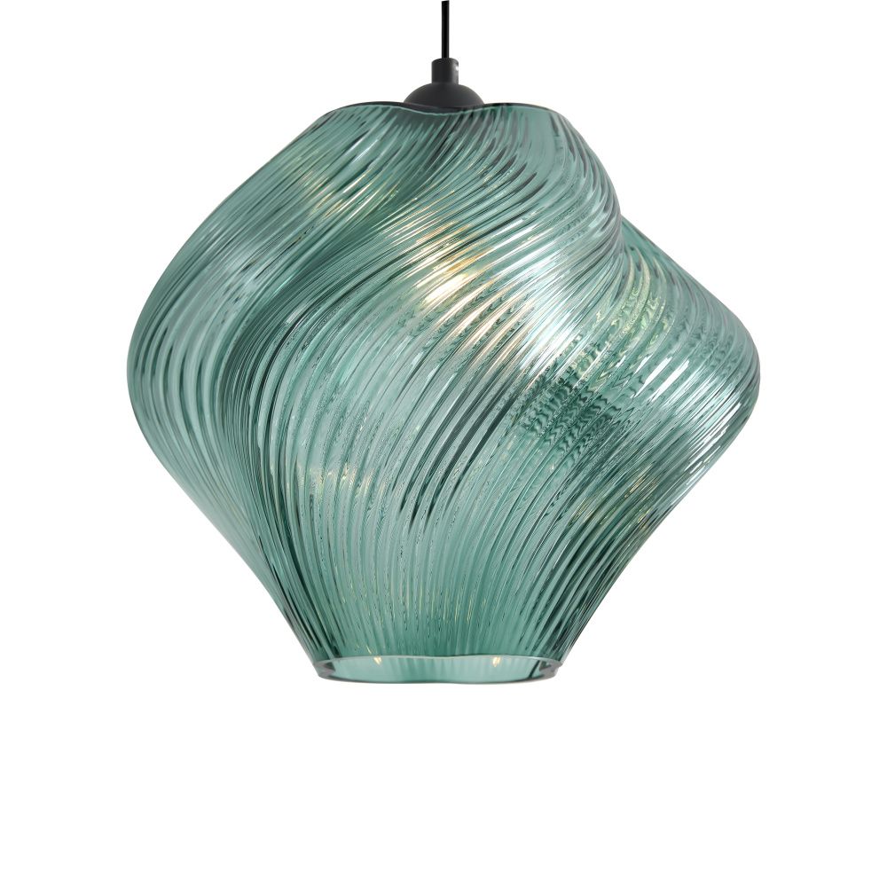 Подвесной светильник 35-130 см, 1*E27*60W Freya Shiny FR5548PL-01DBL, Темносинезеленый