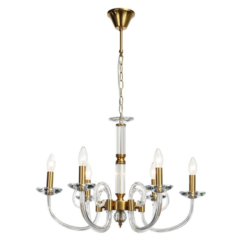Подвесная люстра Stilfort Glass 1050/03/06P, диаметр 65 см, золото