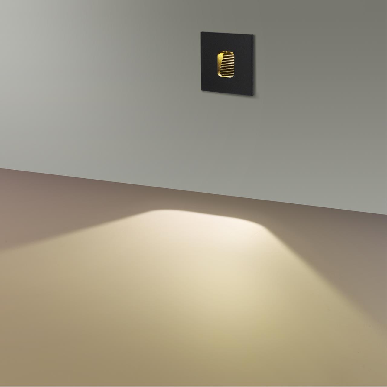 Подсветка для лестниц 8 см, 1W, 3000K, ODEON LIGHT VITTY 6650/1WL3, черный