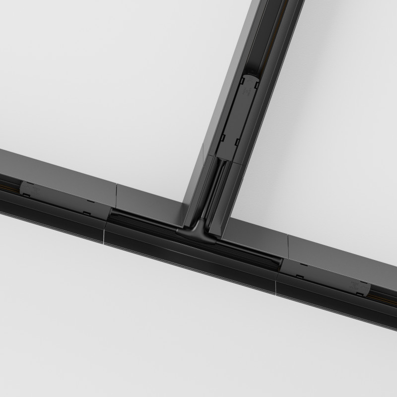 Коннектор Т-образный накладной Maytoni Technical Magnetic track system Gravity TRA010CT-41B черный