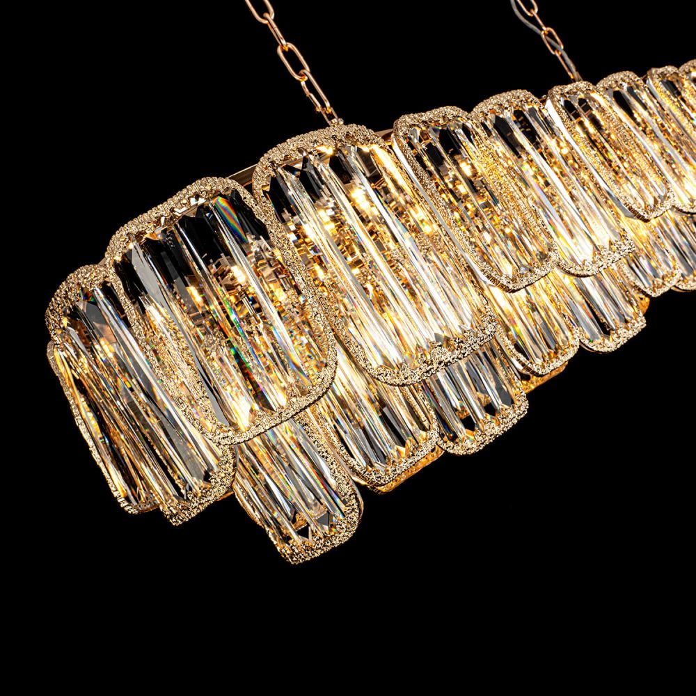Люстра 127,5*35*26-120 см, 19*Е14*40W, MODELUX  ML.5660.1275 GD, Золото