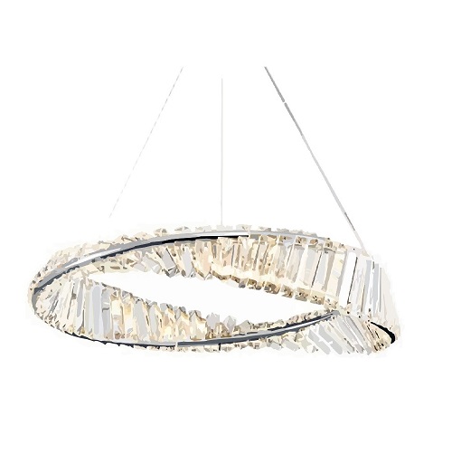 Светильник подвесной светодиодный ElegantLight DZN-8188 ХРОМ  D400/H1200/1/LED/25W/4000K DOMO 24-07