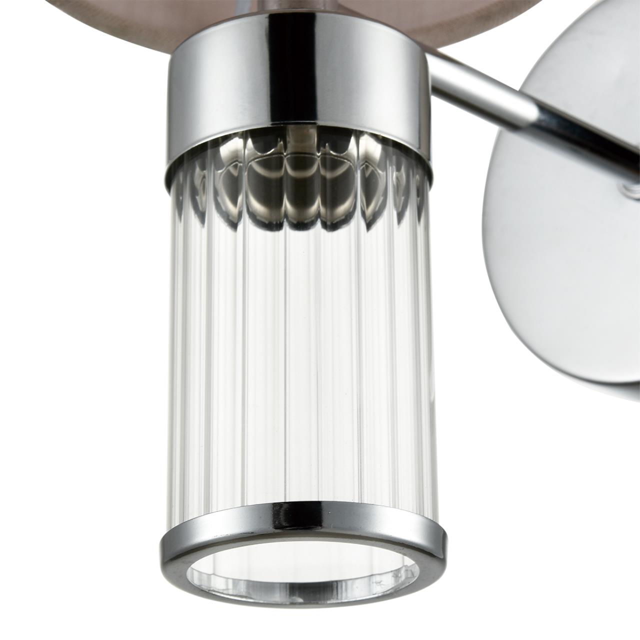 Бра 12*31 см, 1*E14 Lumion ARNIKA 6585/1W хром, бежевый
